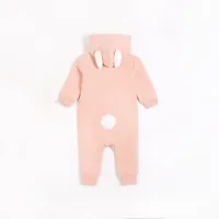 Baby Bunny Hooded Light Pink Playsuit