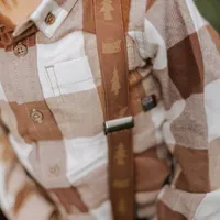 BROWN PATTERNED SUSPENDERS, CHILD