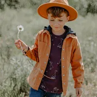 BURGUNDY LONG-SLEEVE T-SHIRT, CHILD