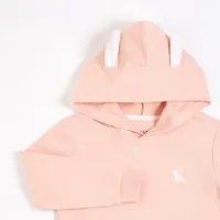 Light Pink Hooded Bunny Ears Sweatshirt