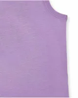 Purple knit tank top for girl Paradiso beach