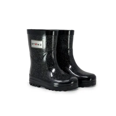 Rain Boots - Glitter Black