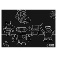 Chalkboard Robot Workshop Placemat