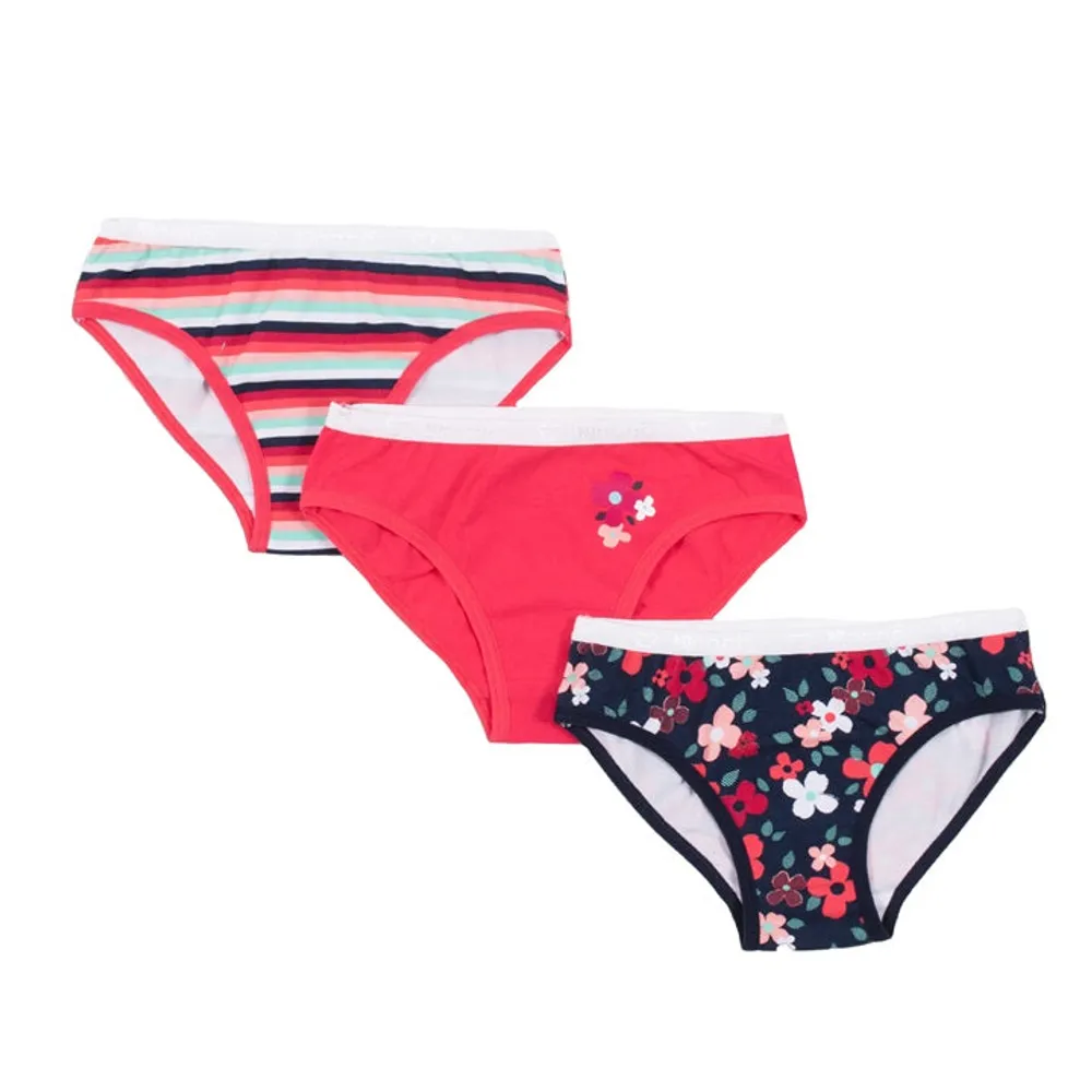 PANTIES, PACK OF 3 - Fuchsia