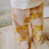 PINK FLOWERY PANT FRENCH TERRY, BABY