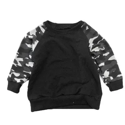 The Black Camo Raglan