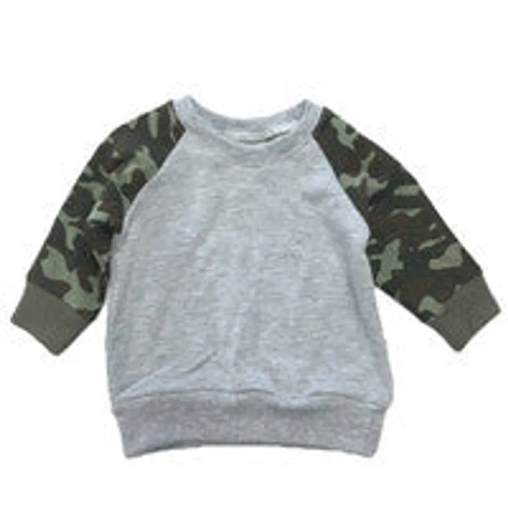 Camo and Grey Raglan