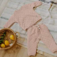 PINK PANT QUILTED JERSEY, BABY