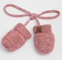 Cotton Knit Baby Mittens (Multiple Colors)