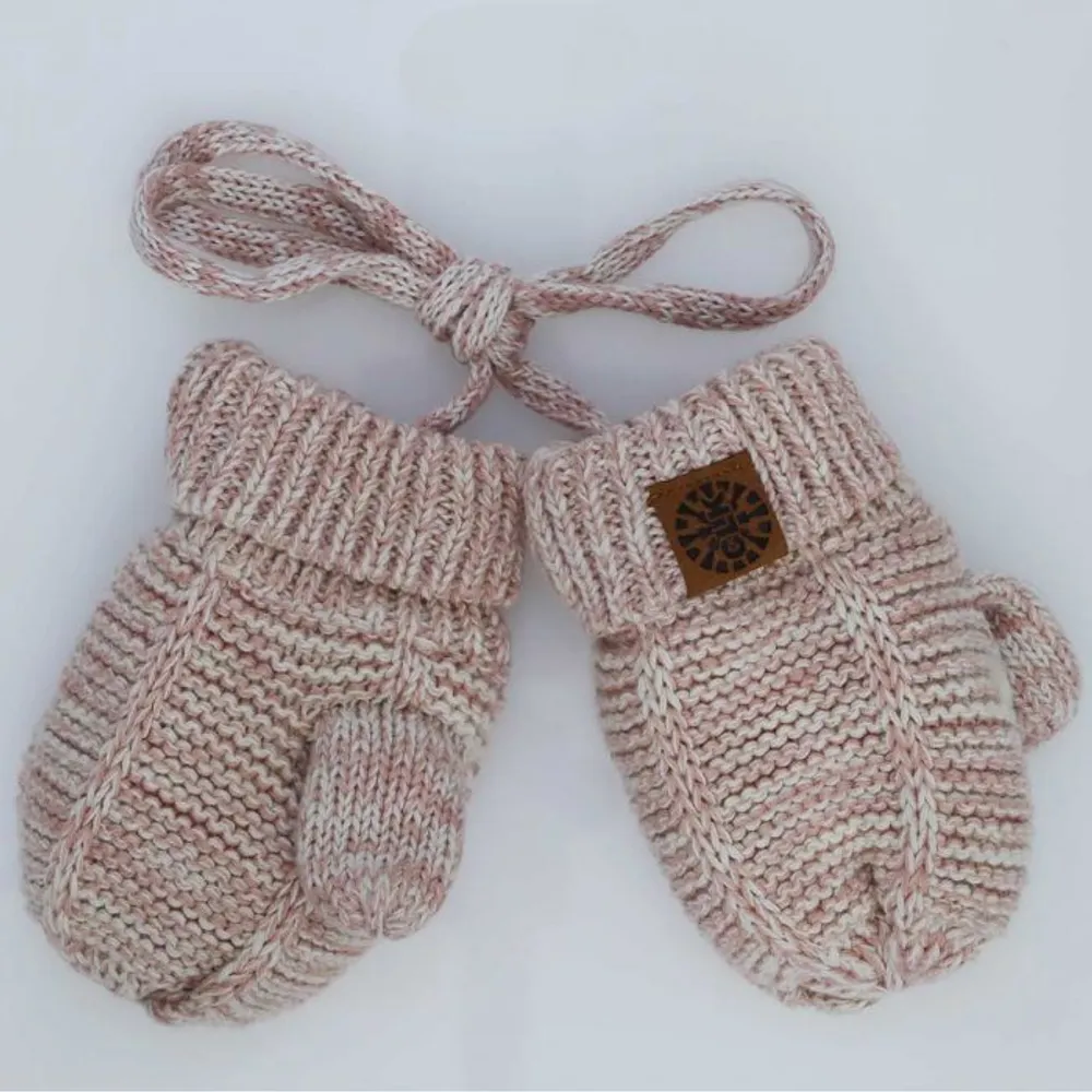 Cotton Knit Baby Mittens (Multiple Colors)