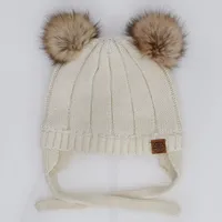 Cotton Knit Pom Hat (Multiple Colors)