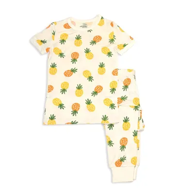 Silkberry Baby Bamboo Short Sleeve PJ Set (Doodle Camp)