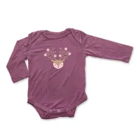 Bamboo Long Sleeve Onesie (Plum Jam)