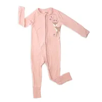 Bamboo Two-way Zipper Romper (Powder Pink)