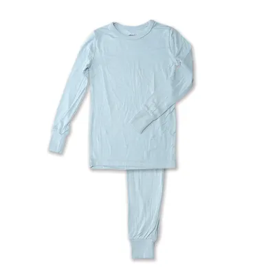 Bamboo Long Sleeve Pajama Set (Baby Blue)