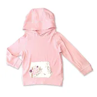 Bamboo Fleece Hoodie w/Kangaroo Pocket (Powder Pink)