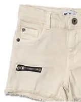 White flat shorts One day NYC