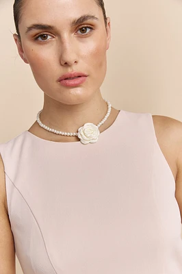 Collier à fleur et perles