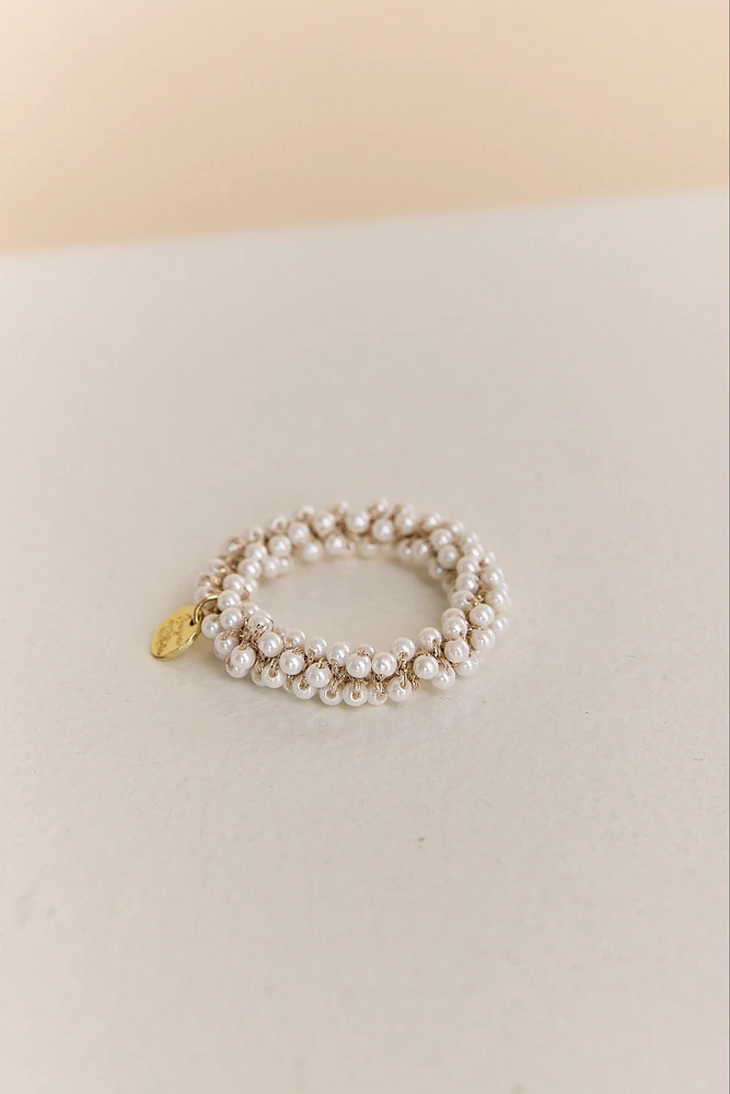 Élastique à cheveux en perles