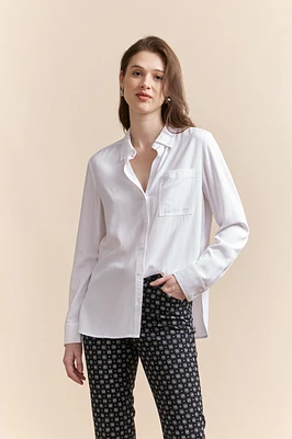 Chemise à col boutonné