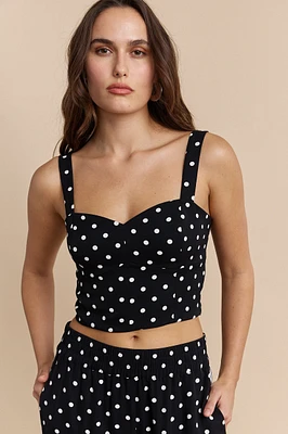 Bustier imprimé à pois