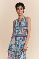 Printed halter top