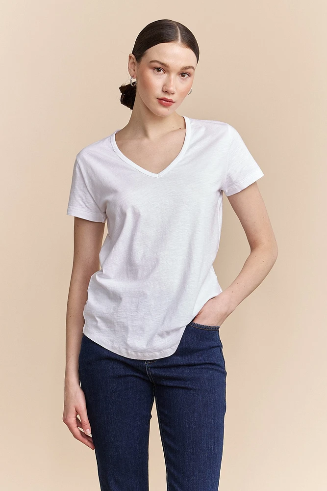 T-shirt essentiel col V
