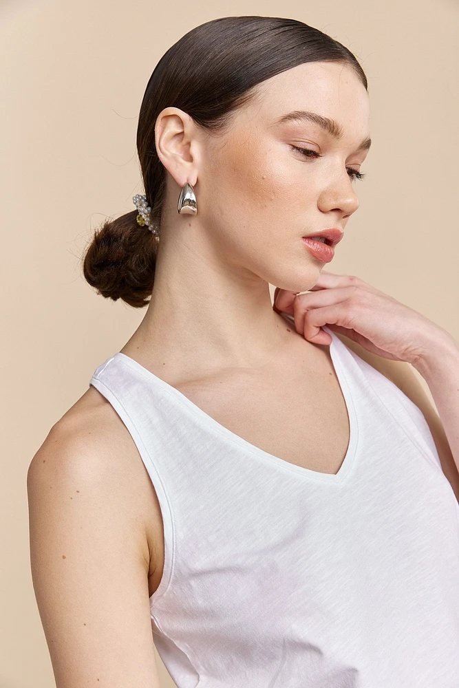 Basic V neck tank top