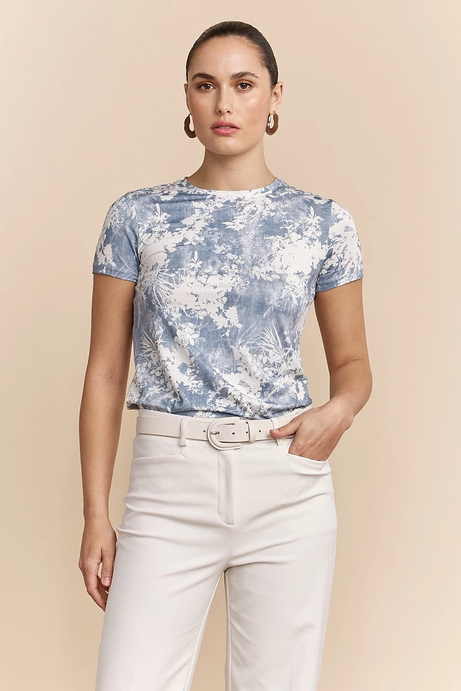 Printed crew neck t-shirt