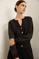 Pointelle Cardigan With Jewel Buttons