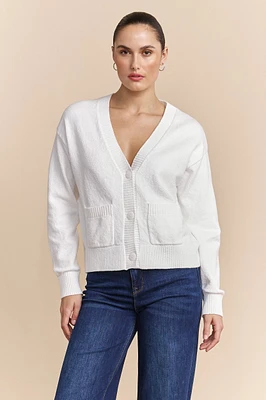 Cardigan ample en cotton bouclé