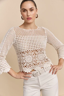 Chandail en crochet de coton