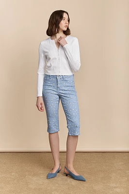 Floral print push up capri