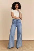 High waist extra wide leg jeans