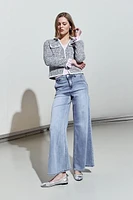 High waist extra wide leg jeans