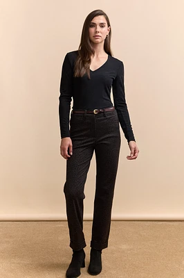 Pantalon taille haute à poches