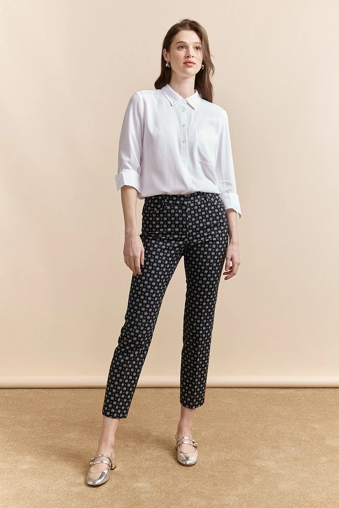 Pantalon écourté avec imprimés