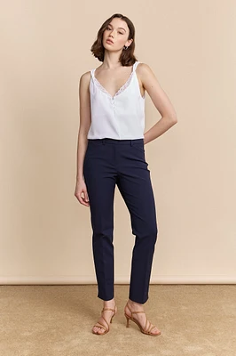 Pantalon droit écourté