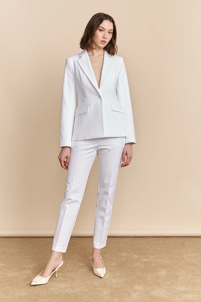 Pantalon urbain écourté à zip
