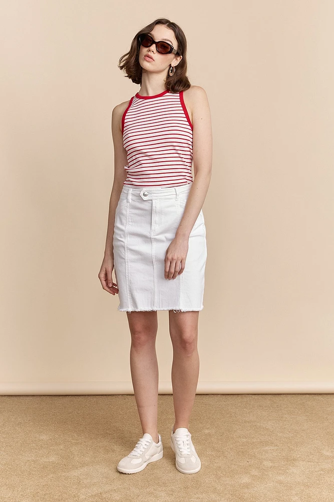 Jupe en denim blanc