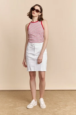 Jupe en denim blanc