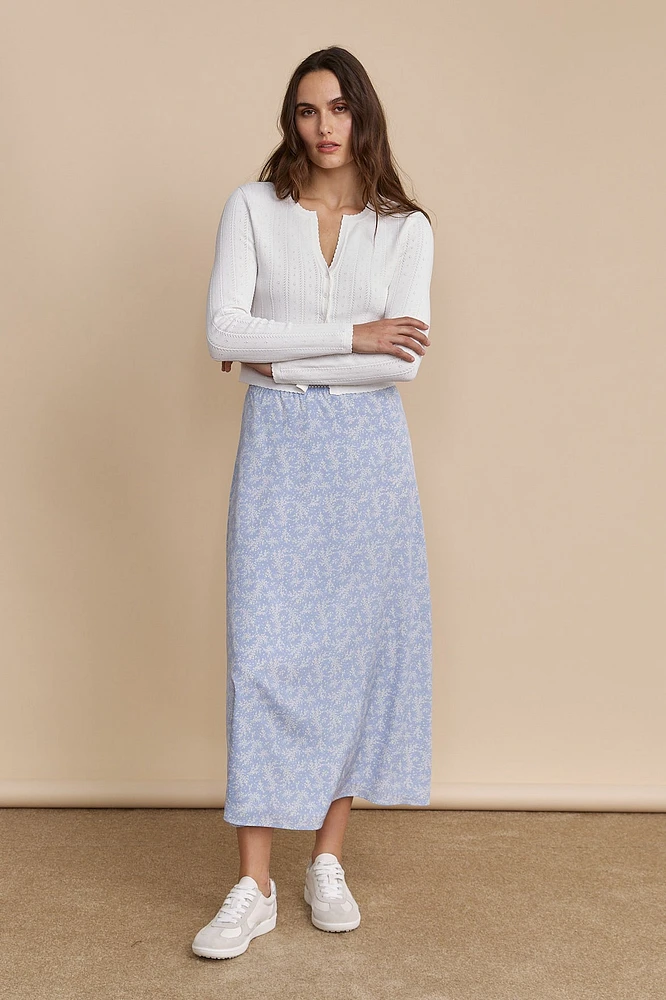 Jupe à imprimé floral taille élastique