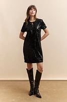 Robe ligne à paillettes