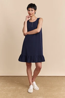 Dress with frills and zip