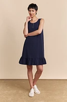Dress with frills and zip