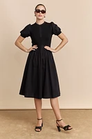 Robe évasée avec manches bouffantes
