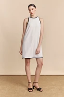 Straight dress with contrasting details