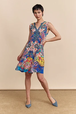 Sleeveless printed dress