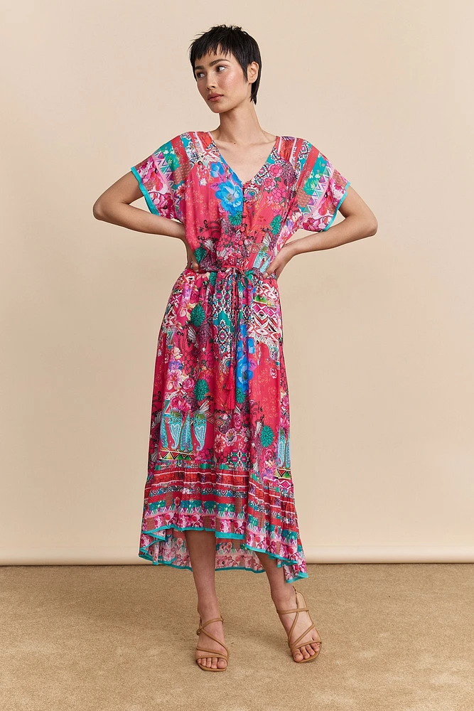 Bohemian floral printed dress