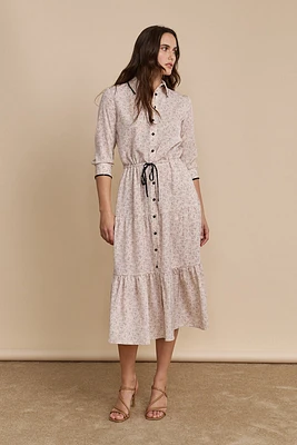 Robe chemisier fluide à imprimé floral